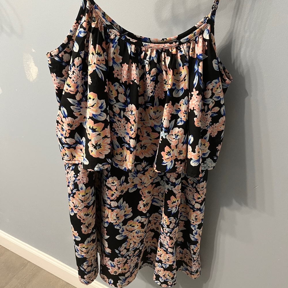 Black/Pink floral sundress